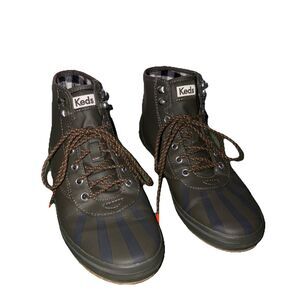 Keds WF57263 Women's Scout Boot Splash Twill Green Size 6.5 US Women EUC